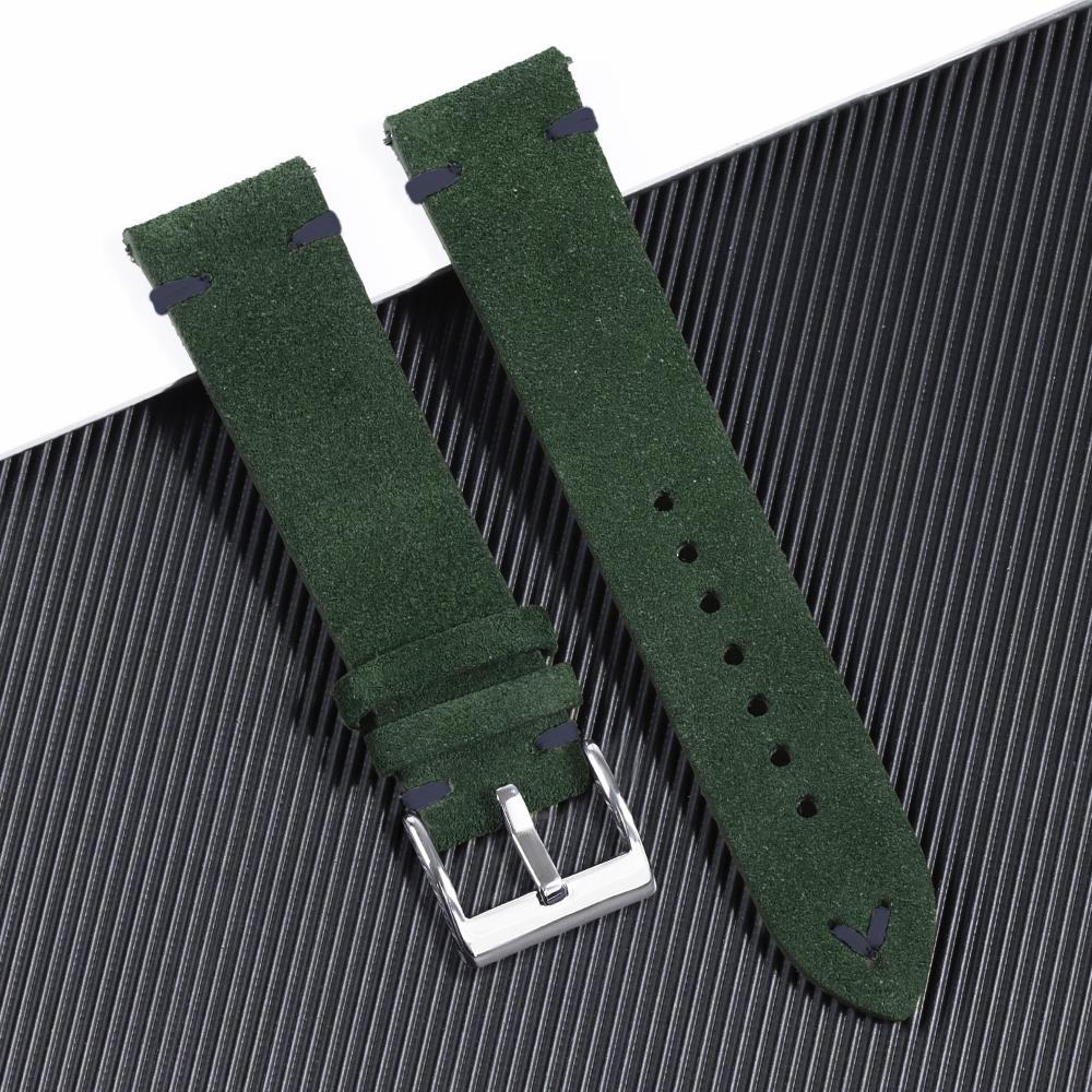 18mm 20mm 22mm High Quality Suede Leather Vintage Watch Band for Seiko Watch Leather Strap Watchband Replacement Sport Bracelet