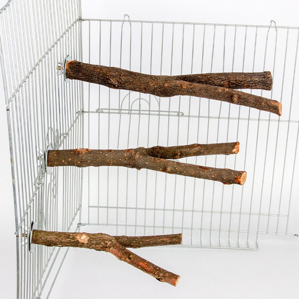 Grinding Teeth Claw Sticks 15/20/25cm Bird Cage Sticks Wooden Natural Bird Tree Branch Perches Hanging Funny Bird Small Animal