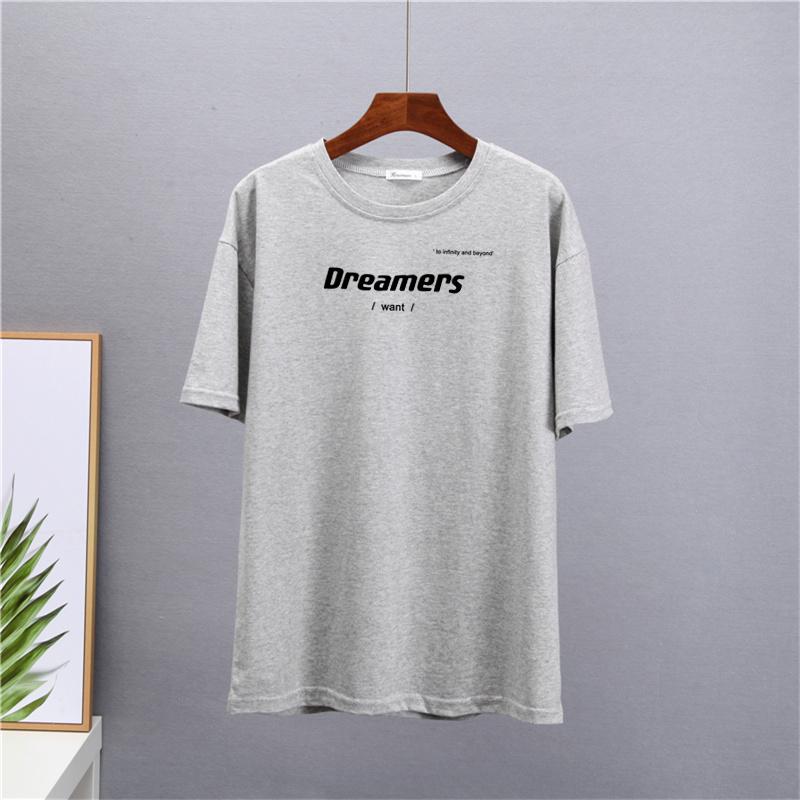 Shellsuning Tricouri supradimensionate cu litere imprimate pentru femei, vară, ocazional, largi, vintage, moale, de bază, haine de cuplu feminin, topuri Harajuku la modă