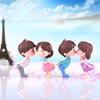 2Pcs Kiss Dolls Mini Landscape Ornaments Figurines Fairy Garden Dollhouse Decor