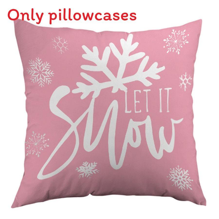 Christmas Snowman Polyester Cushion Cover For Living Room Decor