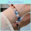 Modern Chinese Style Handmade Bracelet With Deep Sea Glass And Blue Tiger Eye Stones