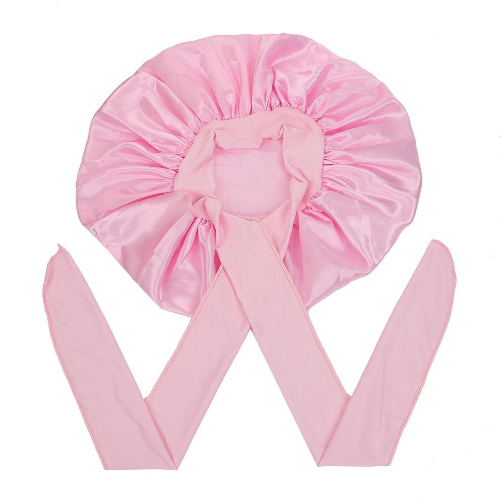 Women s Satin Lace Elastic Nightcap for Hair Protection Medium size (laid flat diameter 36CM)