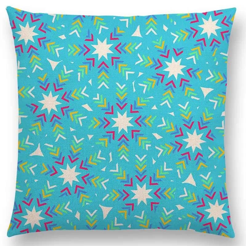 Newest Floral Sofa Pillow Case Geometric Landscape Tropical Joy Mandala Flowers Squares Arrow Cushion Cover