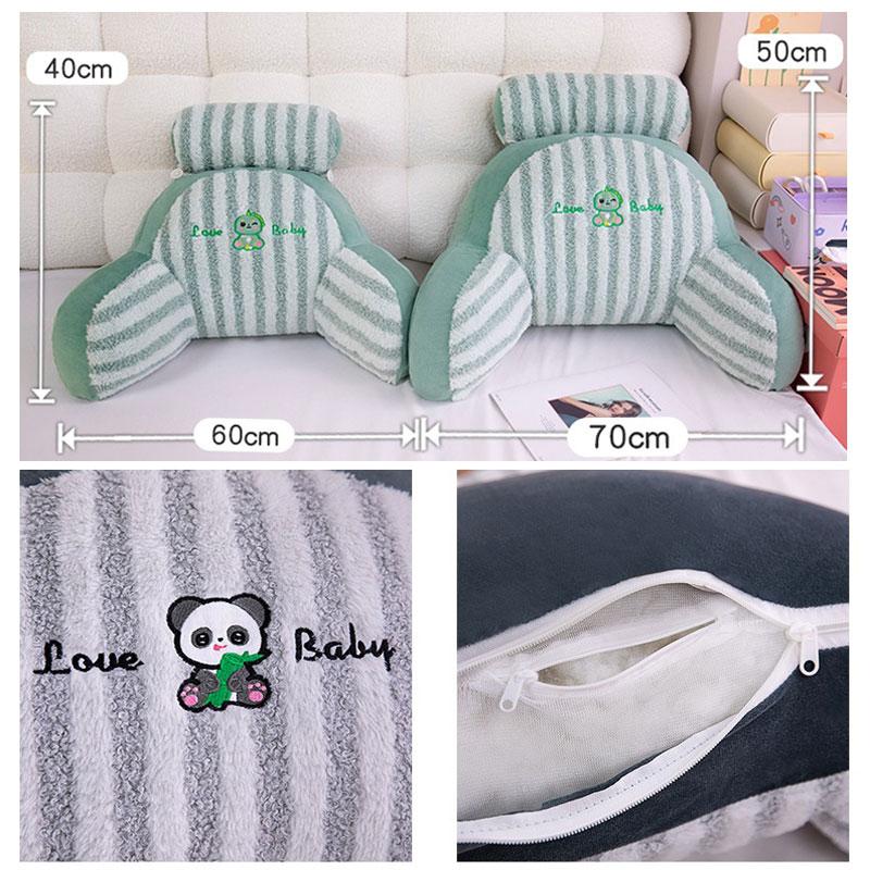 Cartoon Cute Backrest Bedside Pillow Dormitory Bed Reading and Playing Sofa Waist Support Office Bedside Cushion Large Pillow