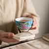 Guochao enamel color master cup single personal special tea cup home living room office tea cup ceramic tea set
