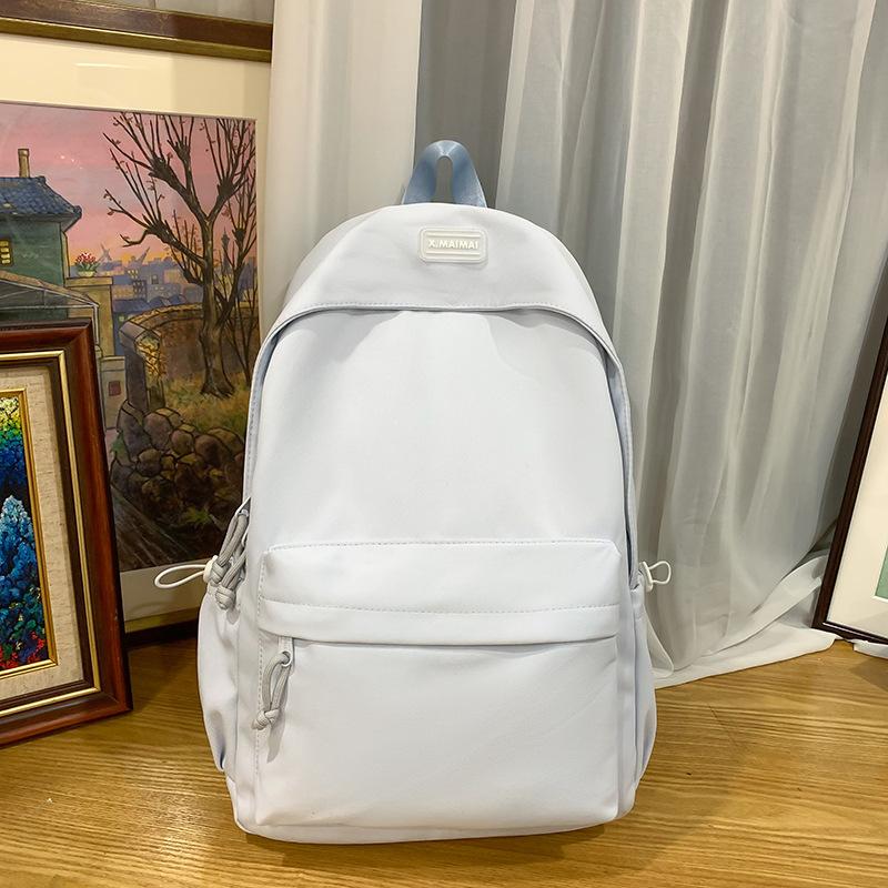Student Schoolbag Solid Color Campus Backpack Women Large Capacity Backpack