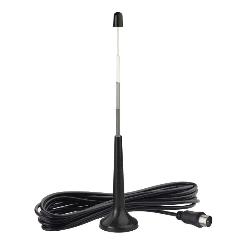 75Ohm Fm Telescopic Antennas Amplified Dab Fm High Gain With 3 Adapters For Home Radio Use
