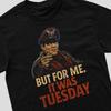 Vintage Retro 100% Baumwolle T-Shirt Herren T-Shirts Oberteil Streetfighter der Film M. Bison Dienstag Zitat Meme