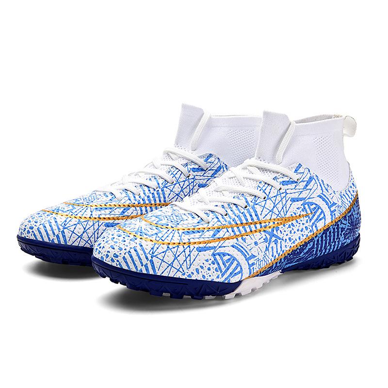 Special High-Top Football Shoes Tf Broken Nails Artificial Turf Ag Nails Boys And Girls Teenagers Student Training Shoes