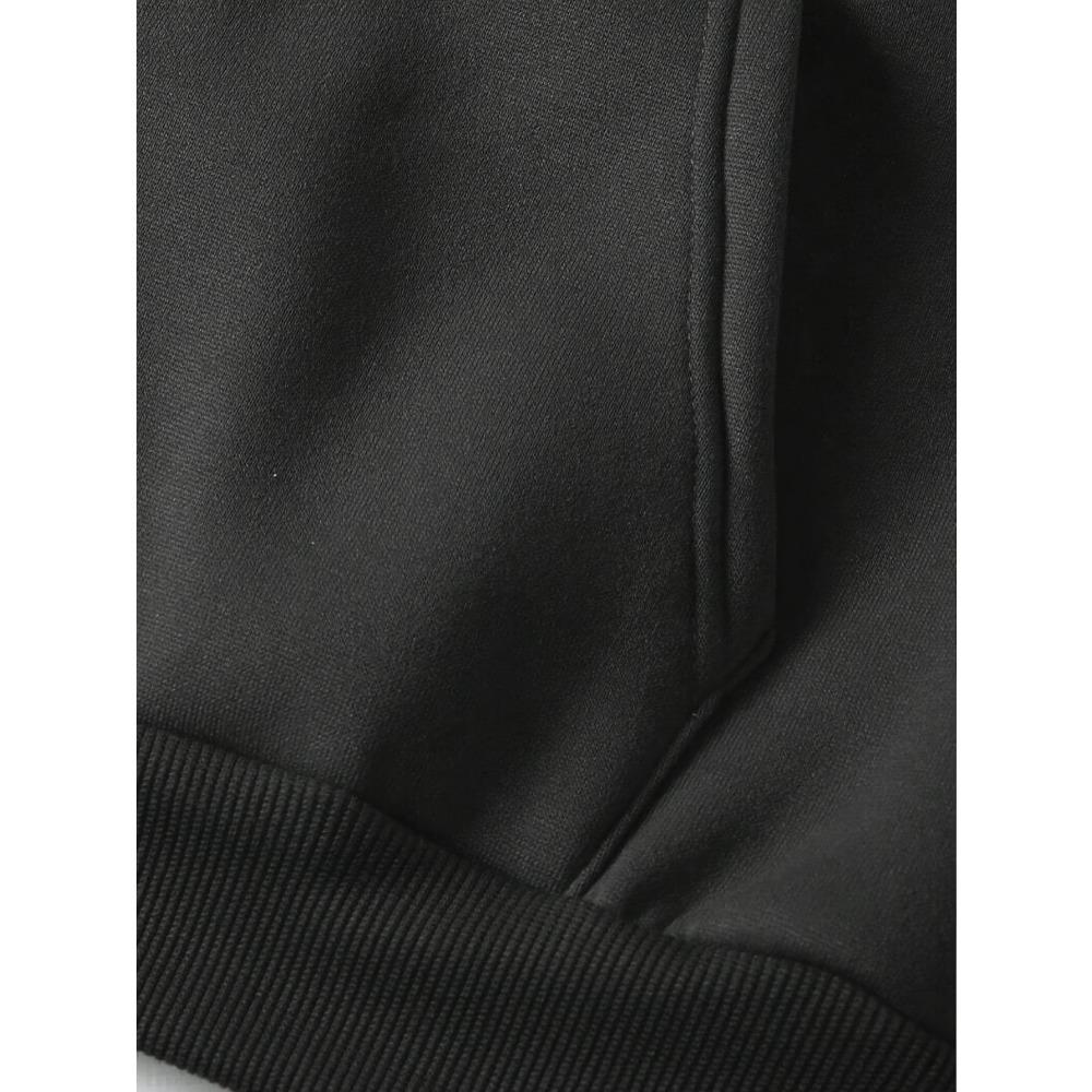 Women'S Stylish Dragon Print Hoodie - Black Zip-Up Hooded Sweatshirt with Pockets, Casual Sporty