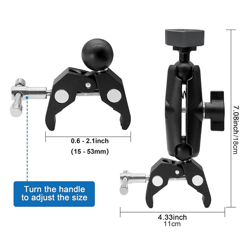 For Starlink Mini Mount Adjustable Clamp Bracket Kit Pole Mount Roof Mount for RV/Yacht/Camper/Guardrails