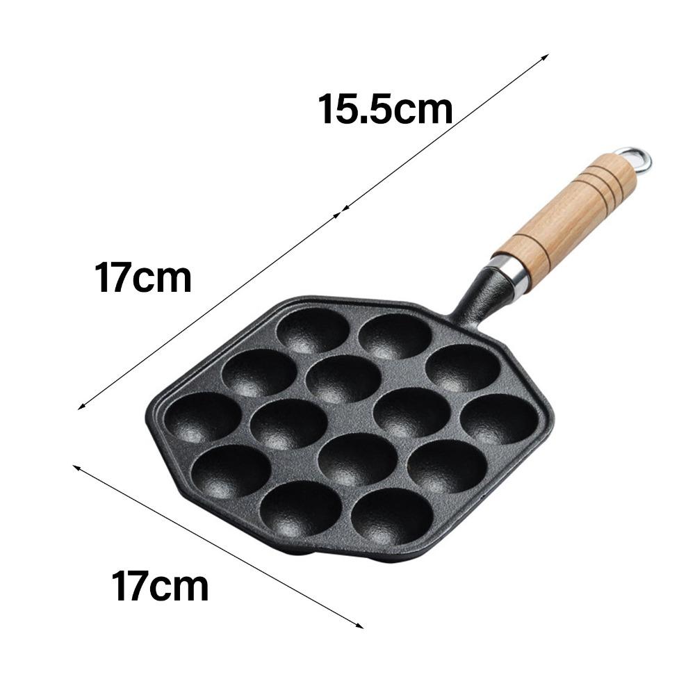 Sartén para Aebleskiver de 14 Agujeros Antiadherente Parrilla Sartén para Tortitas Fabricante de Takoyaki Bolas de Ebelskiver/Tortitas