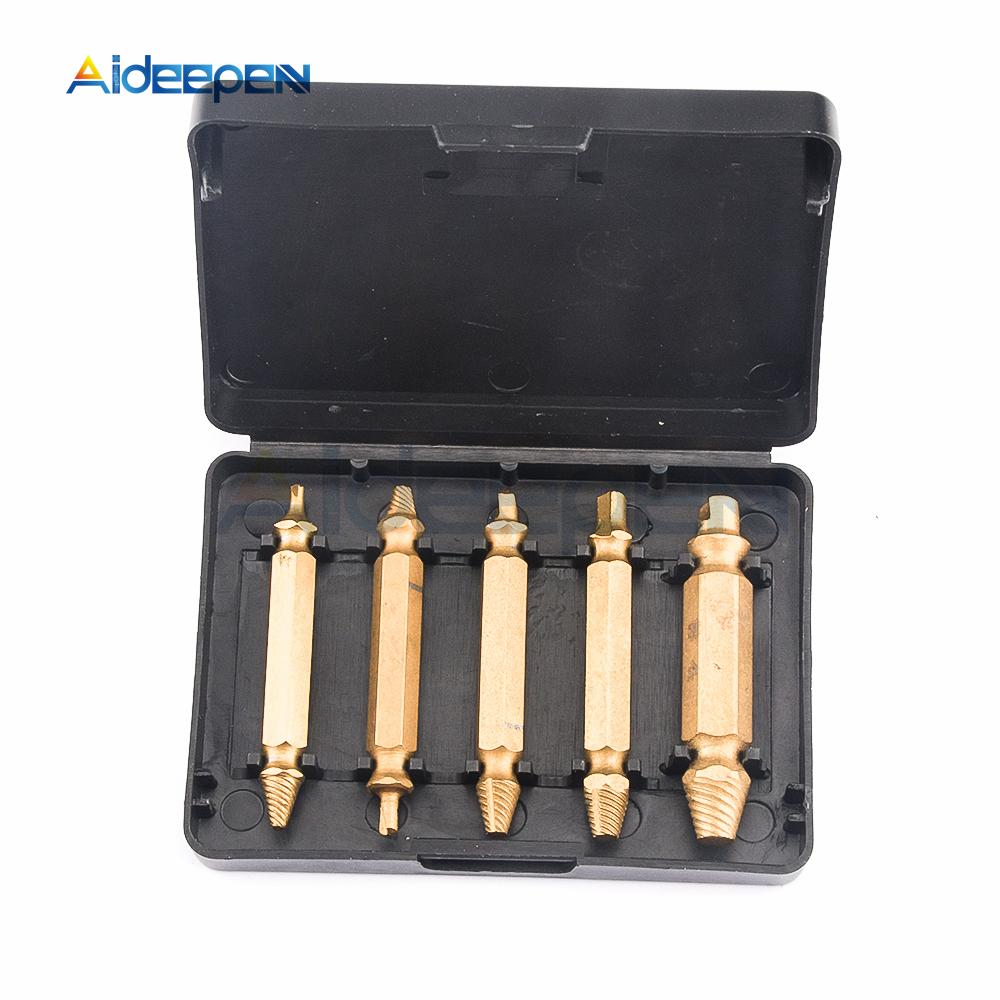 6pcs Damaged Screw Extractor Drill Bit Set Easily Take Out Broken Screw Bolt Remover Stripped Screws Extractor Demolition Tools
