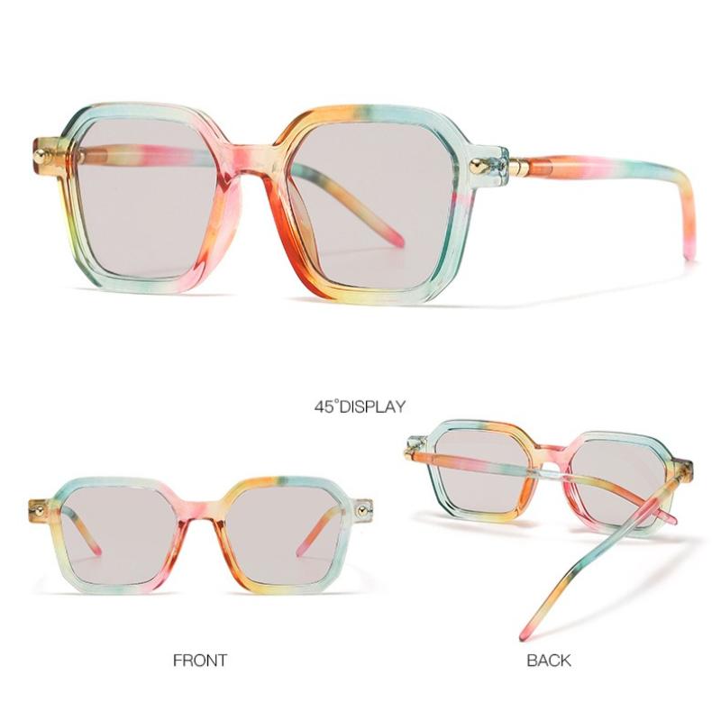 Stylish Square-frame Sunglasses for Men and Women, Casual Blue Light Blocking Glasses, Versatile Sun Protection Sunglasses