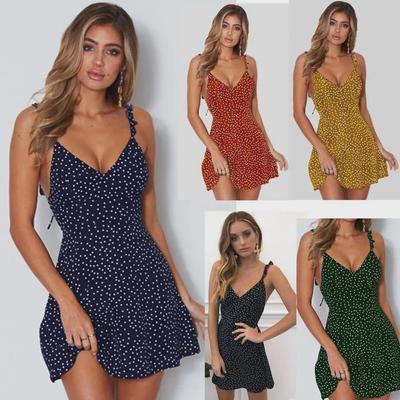 2024 European & American Lace-Up Sleeveless Midi Dress - Slim Fit Summer Women's Skirt