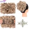 LARGE Comb Clip In Curly Hair Extension Synthetic Hair Pieces Chignon Women Updo Cover Hairpiece Extension Hair Bun