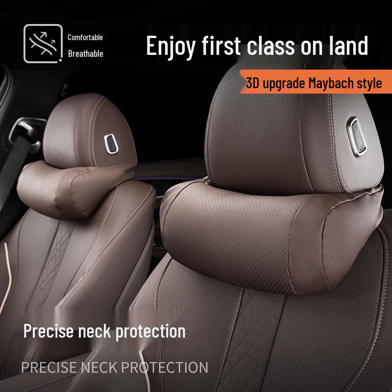 Kashidon Headrest & Lumbar Support Pillow for Maybach S-Class Mercedes Car Seat