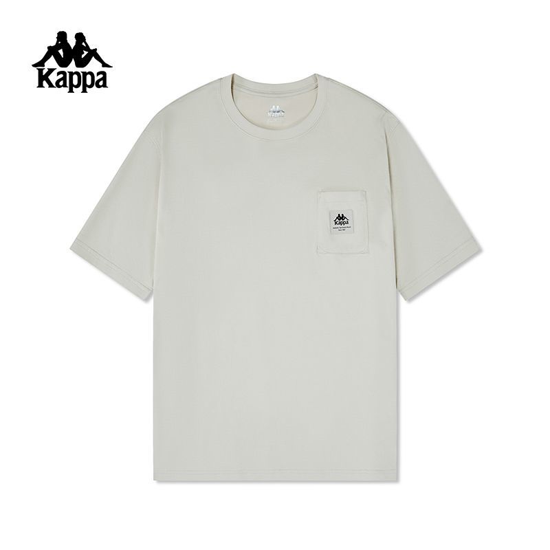Kappa Short Sleeved Men's Summer Pure Cotton Sports Casual T-shirt with Simple Half Sleeves