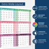 English Wall Calendar, 2026 Dry Erase Wall Planner Agenda Planner Thick Paper New Year Large Calendar For Home School Office