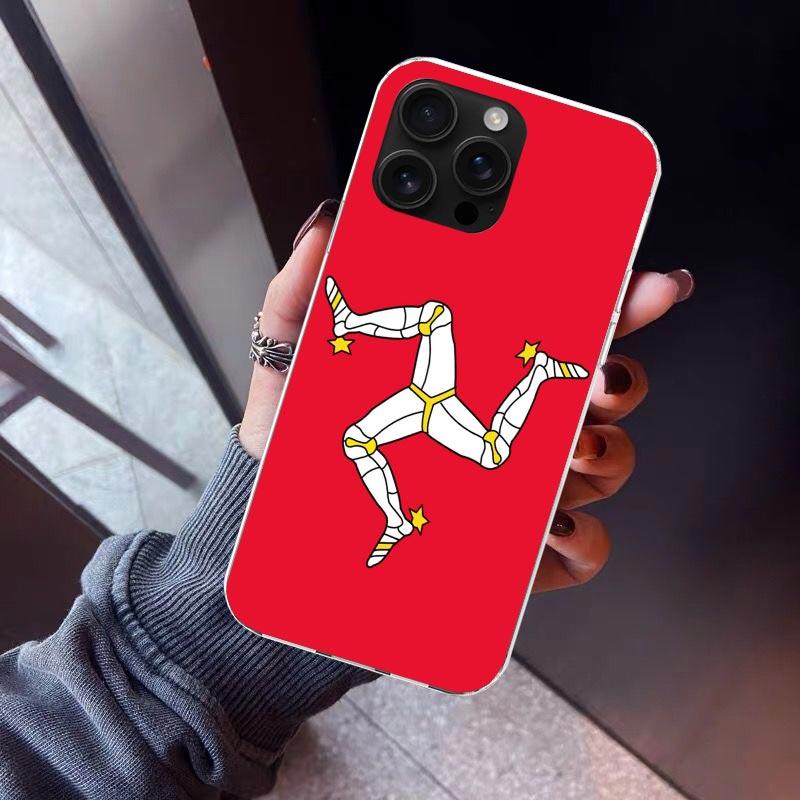 Isle of Man Coat of Arms Phone Case For iPhone 17 Air 16 15 Pro Max 14 Plus 13 Mini 12 11 Cover 7 8 SE Silicone Shell Print Fund