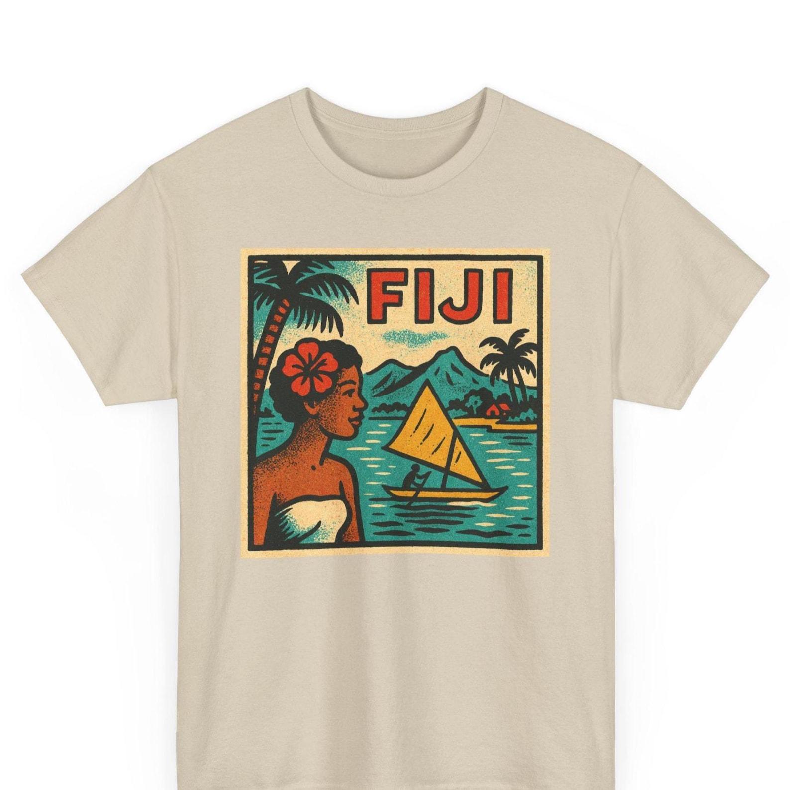 Fiji Retro Comic T-Shirt: Vintage Island Graphic Tee S