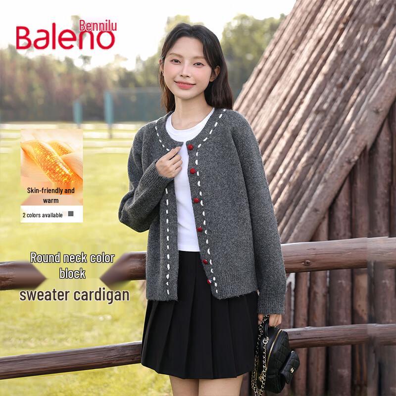 

Baleno Women s Colorblock Cardigan Sweater L