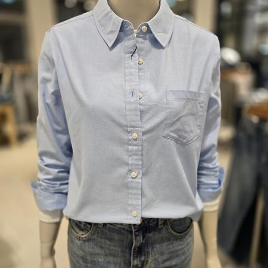 Gioodano Women's Oxford Shirt for Work and Casual Wear, Long Sleeve