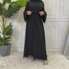 Women's Muslim Lace Stitching Dress - Middle Eastern Fashion