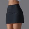 Auroth Women Sports Short Skirts With Porkets Elastic Push Up Yoga Sports Skirts Black Summer Girl Skirts
