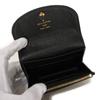 Used 12564 Porto Monnaie Rosalie M81455 7941 Current LV Logo Flower Black RFID IC Monogram Empreinte Noir Unisex from