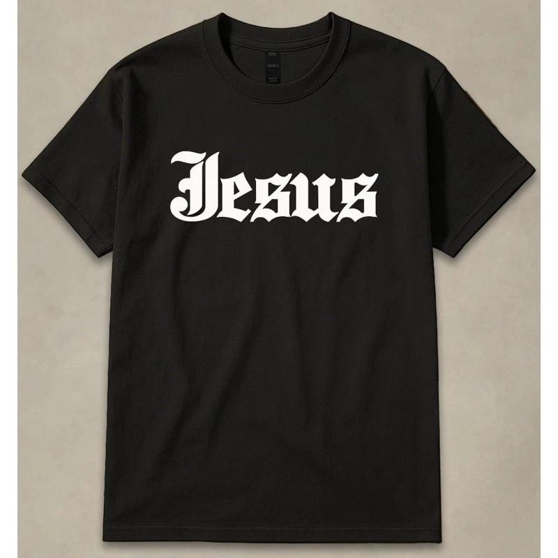 JESUS T -SHIRT JESUS OLD ENGLISH T-SHIRT CHRISTIAN FAITH WEAR GOD IS GOOD Unisex T-Shirt S