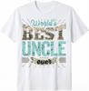 Worlds Best Uncle Ever Vintage Distressed Retro Graphic T Shirt Best Uncle Gift Unisex Casual Cotton Short Sleeve Tee