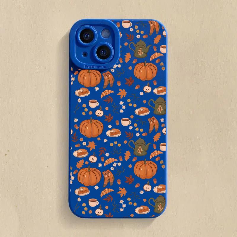 Autumn Pumpkin Coffer Phone Case For iPhone 17 16 15 14 13 12 11 Pro Max 17 Air 16E XS X XR 7 8 Plus SE Shockproof Soft Cover