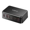 PD120W 4C2A Desktop Charger 4USB C 2USB A Port Fast Charging Hub Power Adapter for Multiple Devices ABS Housing