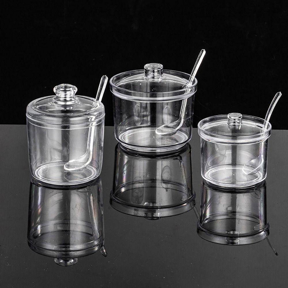 1Pcs S/M/L Spices Bottles Acrylic Salt Pepper Shakers New Seasoning Jars