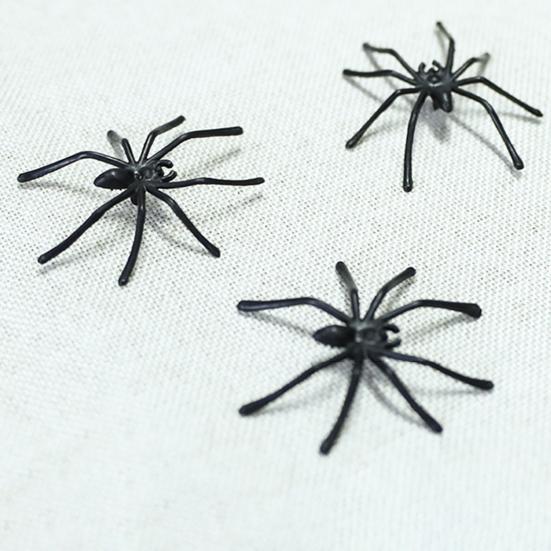 30Pcs Fake Spider Toys Realistic Appearance Small Size Prank Scary Black Spiders Halloween Decoration Photography Prop