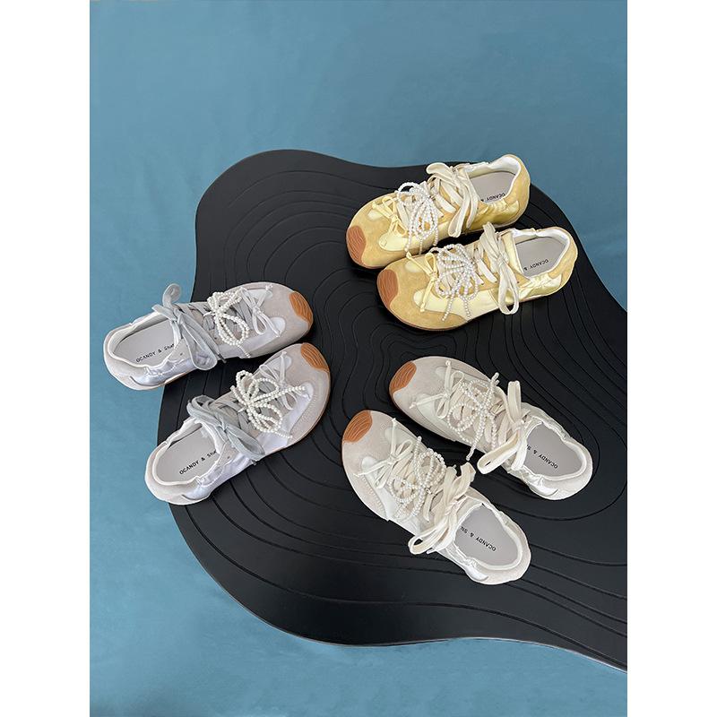 Cowhide silk cloth~ Small inner height increase 2025 delicate Forrest Gump training shoes women's summer new platform casual shoes