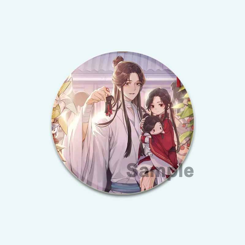 

32/44/58 мм аниме Небесный чиновник благословение значок Хуа Чэн/Се Лянь мультфильм броши ручной работы милые эмалированные булавки для ювелирных изделий подарочный аксессуар 44mm