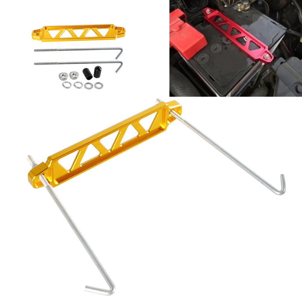Black Battery Fixed Bracket Battery Retaining Clamp Tie Down Holder Universal