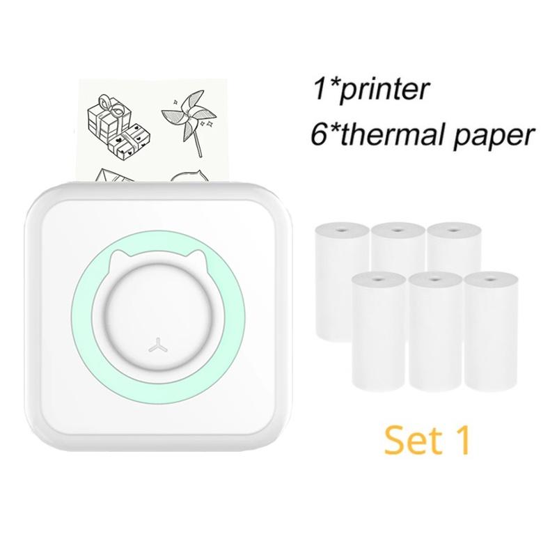 Mini Portable Photo Printer Pocket Thermal Printing Impresoras Bluetooth-compatible For Mobile Phone Android and iOS Gifts