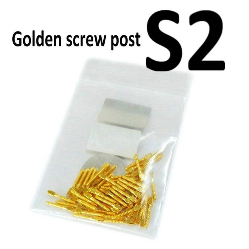 Dental Golden Plated Screw Post 50Pcs Bag High Quality Dentist Tool for Dental Restoration
