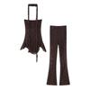 Zbzr Spring New Women Clothes Transparent Slim Fit Scarf Lace Top Trumpet Pants 6050325 6050339