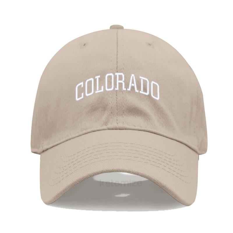 Cappellino da baseball unisex in morbido cotone con ricamo LETTERA COLORADO Regolabile Unisex Cappellini Sportivi Casual per Donne Uomini
