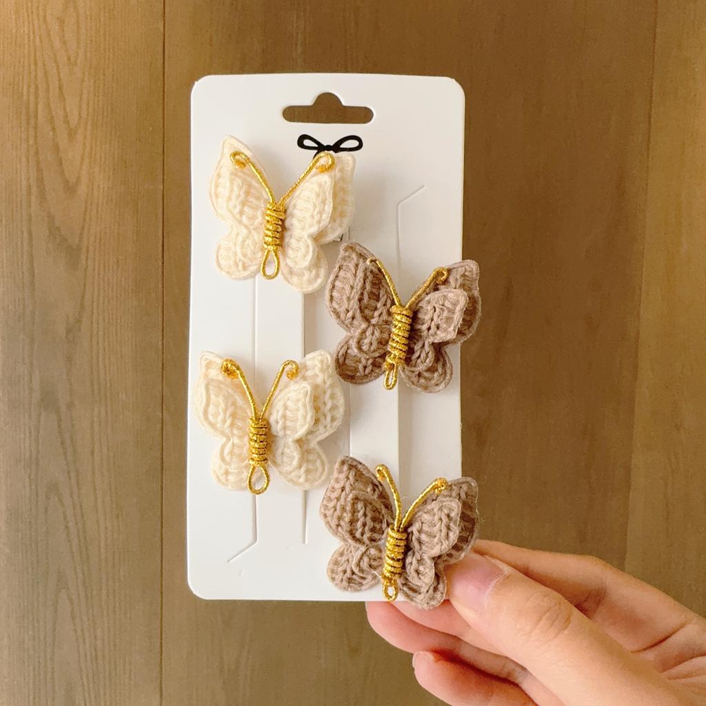 4PCS Elegant Tassel Butterfly Hairpin Female Retro Accessories Trembling Side Clip Moving Butterfly Headdress Party Jewelry Gift