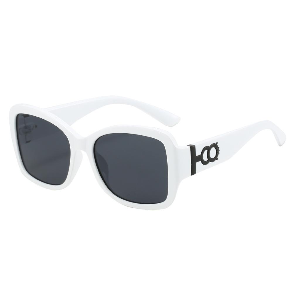

New Retro Leopard Gradient Rectangular Women Sunglasses UV400 Contrast Color Temple Decoration Casual Sun Glasses as picture