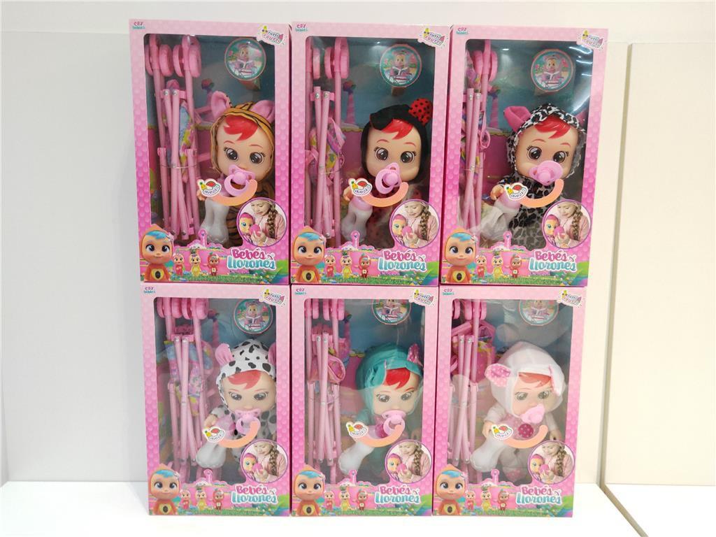 

Лялька, що плаче, Ляльковий візок, Іграшка-плакса з поясом для волосся, Концерт, Пити воду, Сльози, Іграшка рожевий/різнокольоровий