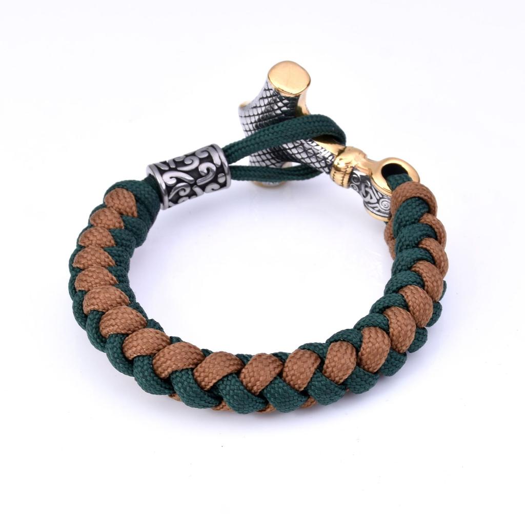 Pánský náramek Šperky Viking Nerezová ocel Thor'S Hammer Paracord pletený náramek 