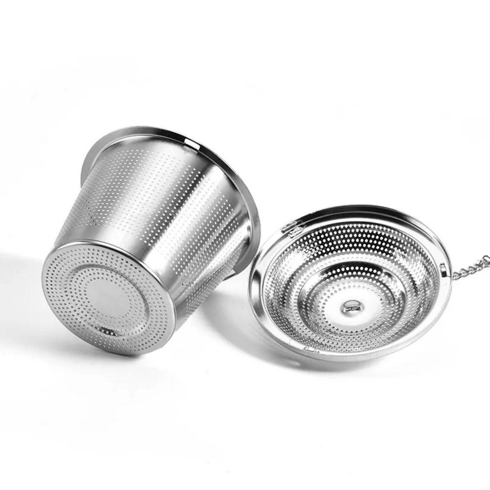 Fine Mesh Tea Leaves Strainer Extended Chain Spice Mesh Filter Soup Seasoning Ball  Teapot