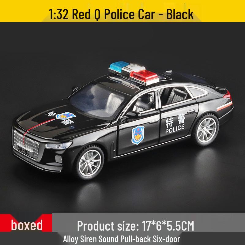 

1:32 Игрушечная полицейская машинка из сплава с инерционным механизмом, со светом и звуком – Шесть открывающихся дверей для детей